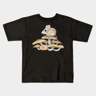 Mouse and Mushrooms Kids T-Shirt